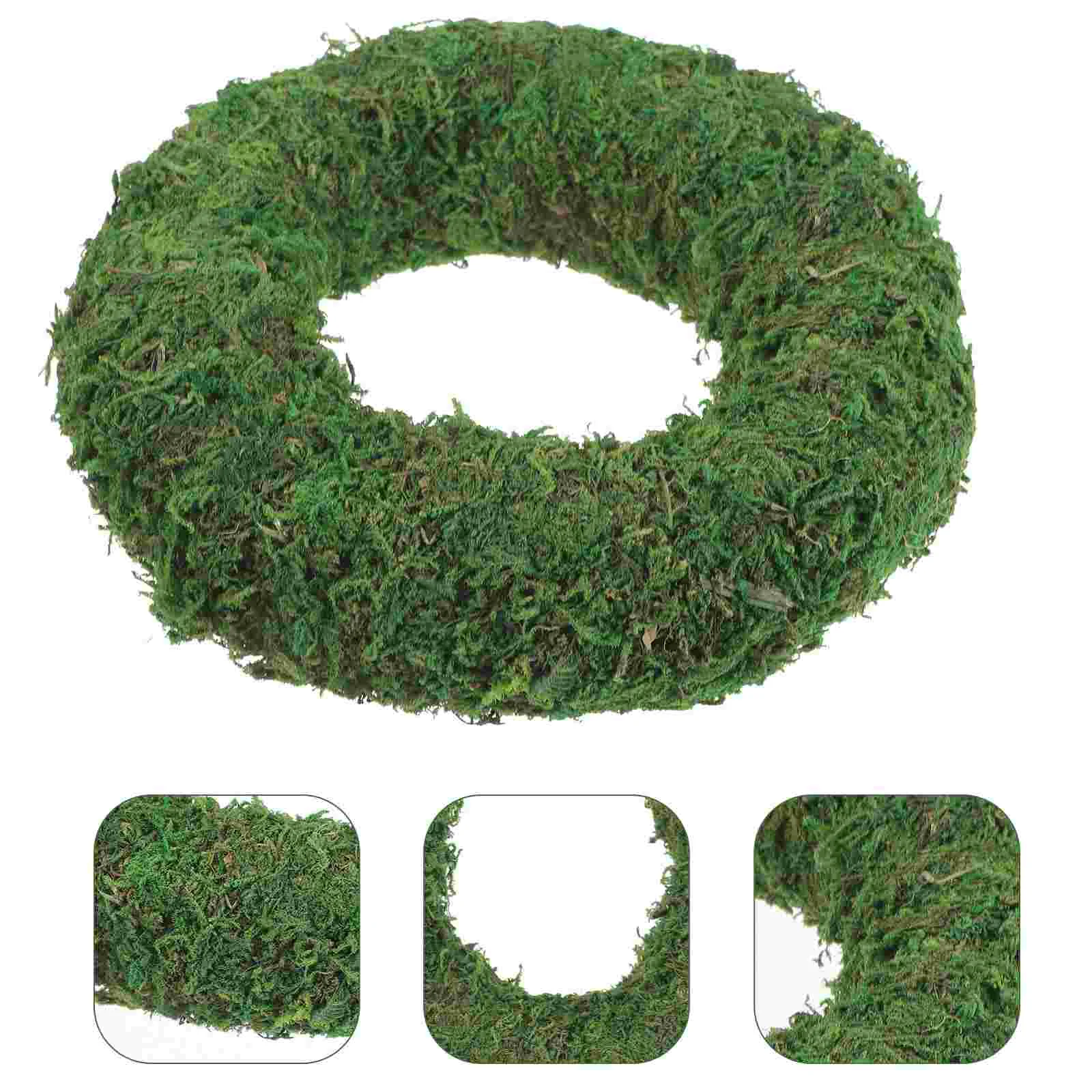 

Hand Decor DIY Moss Ring Garland Rings Heart Wreath Crafting Making Circles Festival Flocking