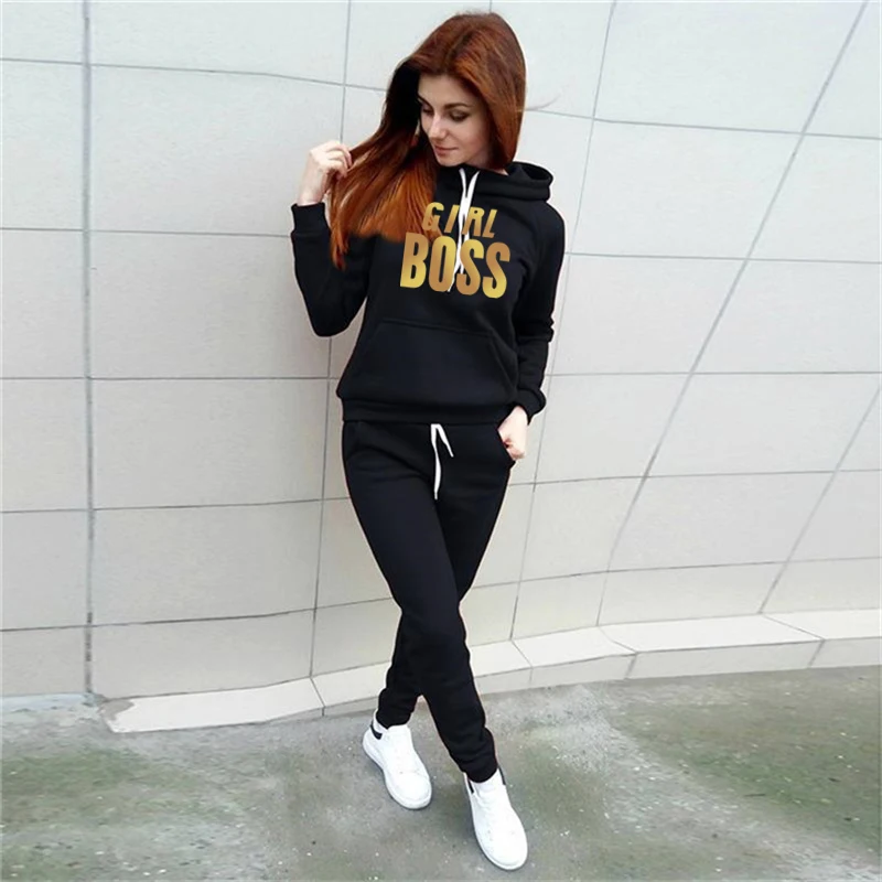 

Casual Tracksuit Women Two Piece Set Suit Female Hoodies and Pants Outfits 2022 Women's Clothing Autumn Winter Sweatshirts New