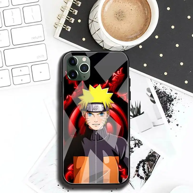 Чехол для телефона Bandai удзумаки Наруто закаленное стекло iPhone 13 12 Mini 11 Pro XR XS MAX 8X7 Plus