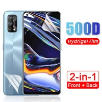 2in1 soft hydrogel film for realme 6 7 8 q3 pro 4g 5g gt neo 2 back film screen protector for realme c21 not glass