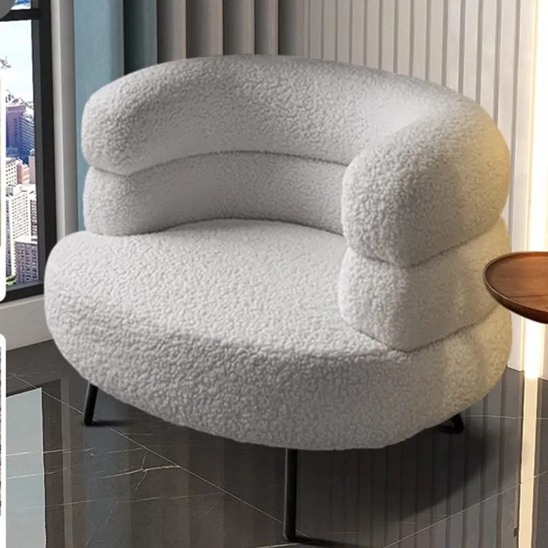 

Nordic Modern Living Room Chairs Leisure Lounge Bedroom Sofa Armchair Designer Mobile Accent Chaise Coiffeuse Furniture DWH