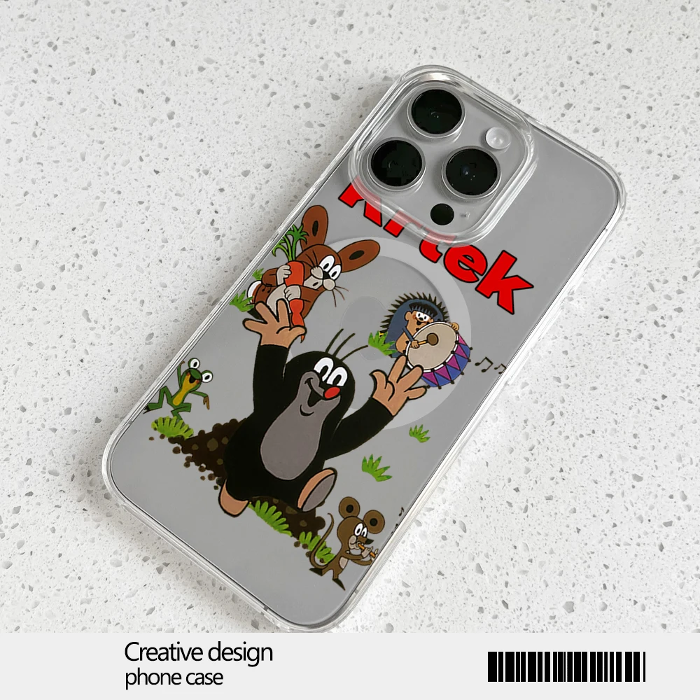 Фото Чехол для телефона Little Mole для iPhone 12, 11, 13, 14, 15, 16, Max Pro Plus, магнитный беспроводной чехол Magsafe №3