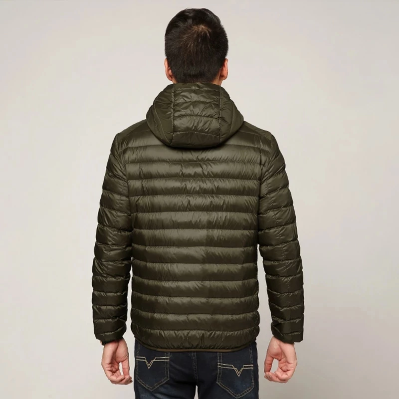 Men's All-Season Coat Ultra Lightweight Packable Down Jacket Wind-Resistant Breathable Coat Men Hoodies Jackets Outwear 2022 New