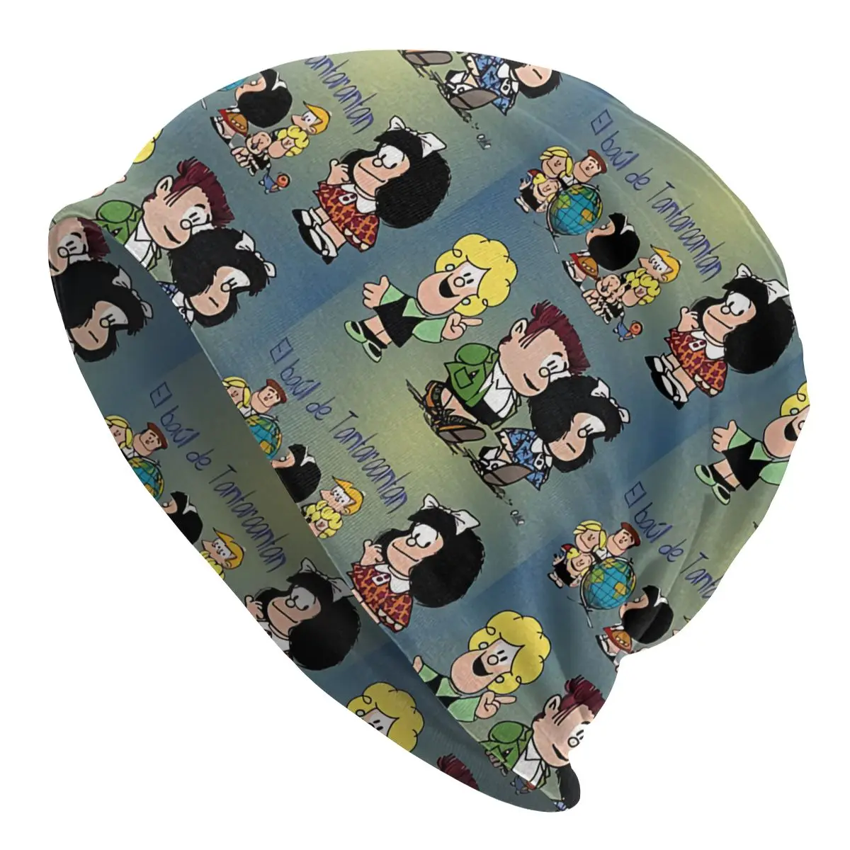 

Humoriste Cartoon Mafalda Quino Comics Unisex Bonnet Thin Outdoor Hats Skullies Hat Breathable Caps