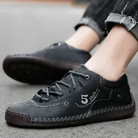 New Men Leather Casual Shoes Outdoor Comfortable High Quality Fashion Soft Homme Classic Ankle Flats Moccasin Trend 3