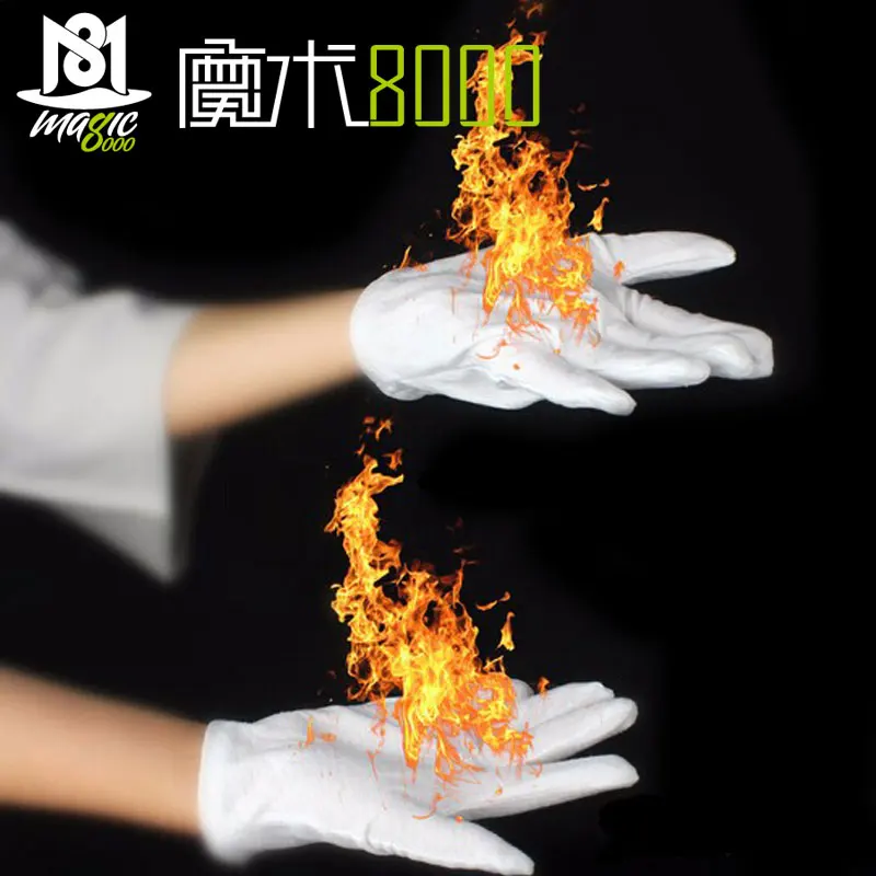 

1 Pair Magic Fire Gloves Tricks Burning Gloves Empty-Handed On Fire Gloves For Magicians Stage