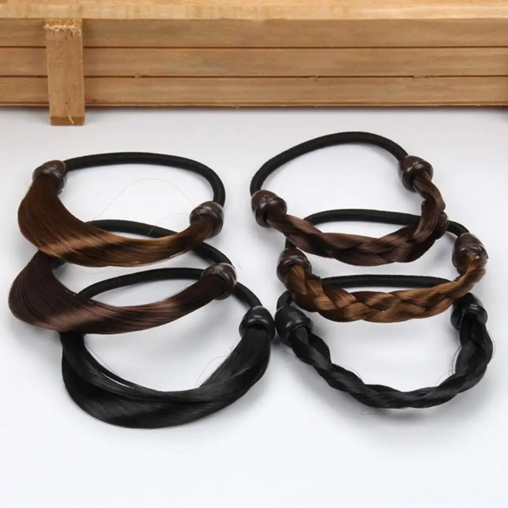 

Эластичный парик, завязка для волос, искусственный парик, искусственные волосы, плетеная повязка на голову, держатель для конского хвоста, в...