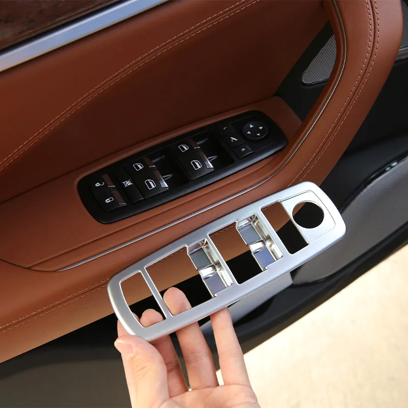 Cubierta embellecedora de botón de elevación de ventana cromada ABS para Maserati Ghibli 2014-2017 LEVANTE 2016 2017 Quattroporte 2013-2017