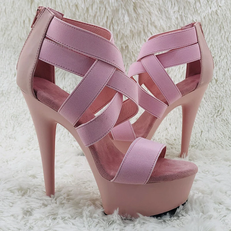 Leecabe stock  15CM/6inches  platform Pole Dance sandals shoes