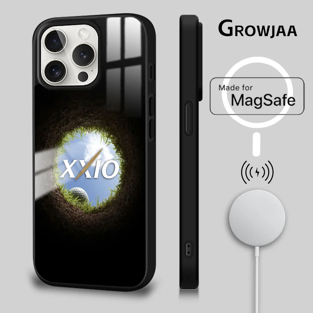 Роскошный чехол для телефона X-XxioS Golf IPhone 16 15 14 13 12 11 Pro Max Plus Mini Magsafe Mirror беспроводной