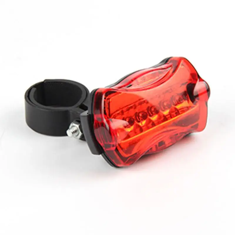 

Bicycle Taillight Rear With Battery 5 LED 7 Modes Bike Light Mountain Road Safety Warning Cycling Tail-lamp Bike Accessories