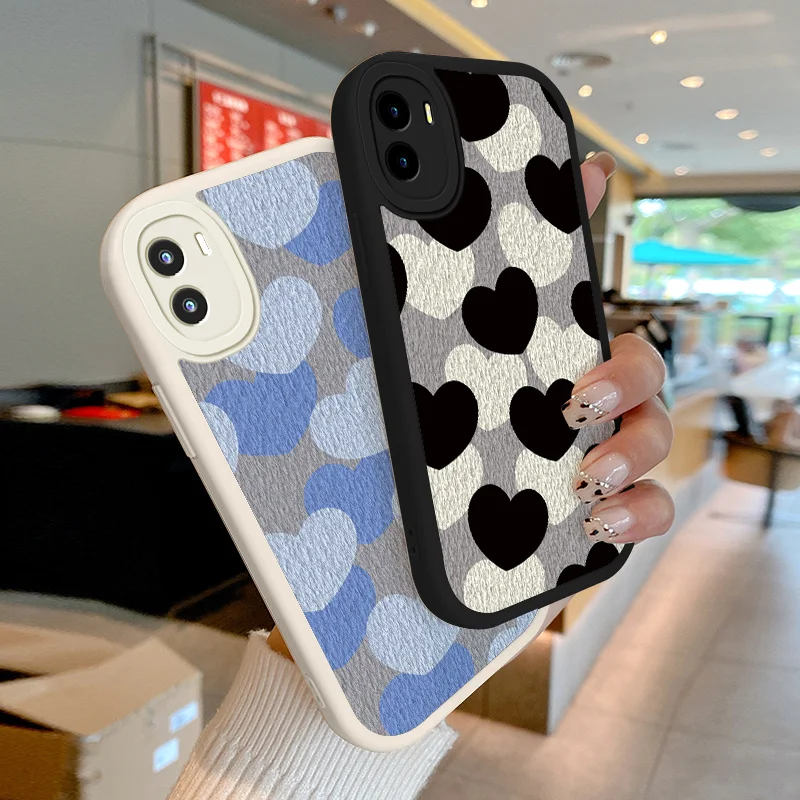 

Black and White Love Case for vivo Y15 A Y15S Y10 t1 Y01 iQOO U5X U3 Y12 S Y17 Y19 Y20 Y21 G Y3 Y33T Y3S 2020 Y30g Y50 IQOO U1x