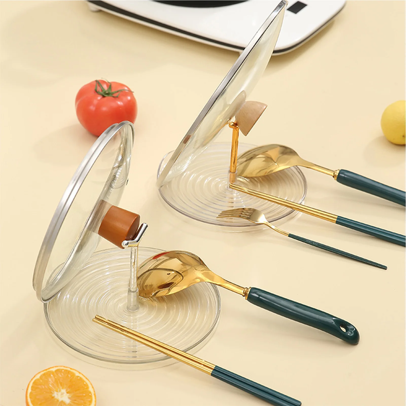 

Tree Branch Pot Lid Rack Spoon Holder Stand Tableware Storage Rack Fork Spatula Rack Pan Cover Shelf Kitchen Organizer