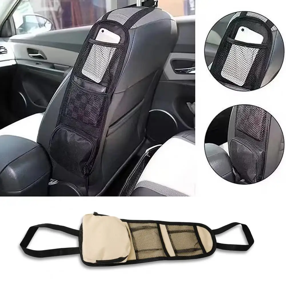 

Auto Organizer Durable Car Seat Back Mesh Organizer with Ample Storage Breathable Wear-resistant Ideal for Storing Essentials