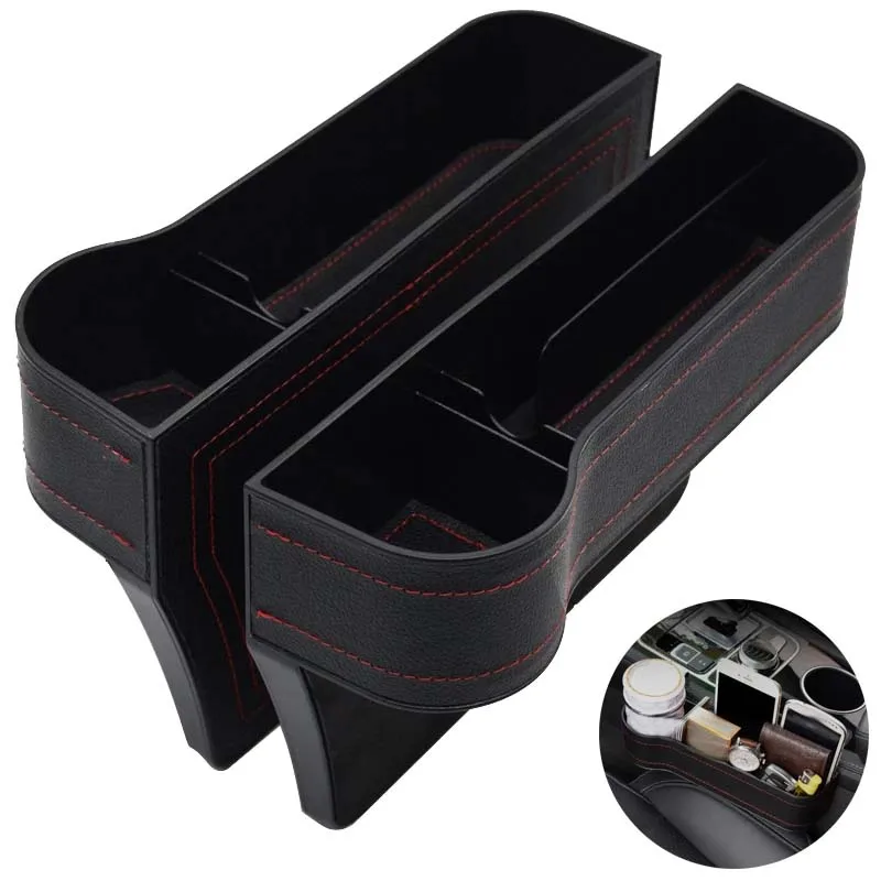 

1 Piece Car Seat Slit Leather Storage Box Car Seat Slit Cup Holder Storage Box Car Accessories