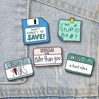 cute note brooches daily plan save paper memo message icon lapel enamel pin funny cartoon pins for women men shirt badge jewelry
