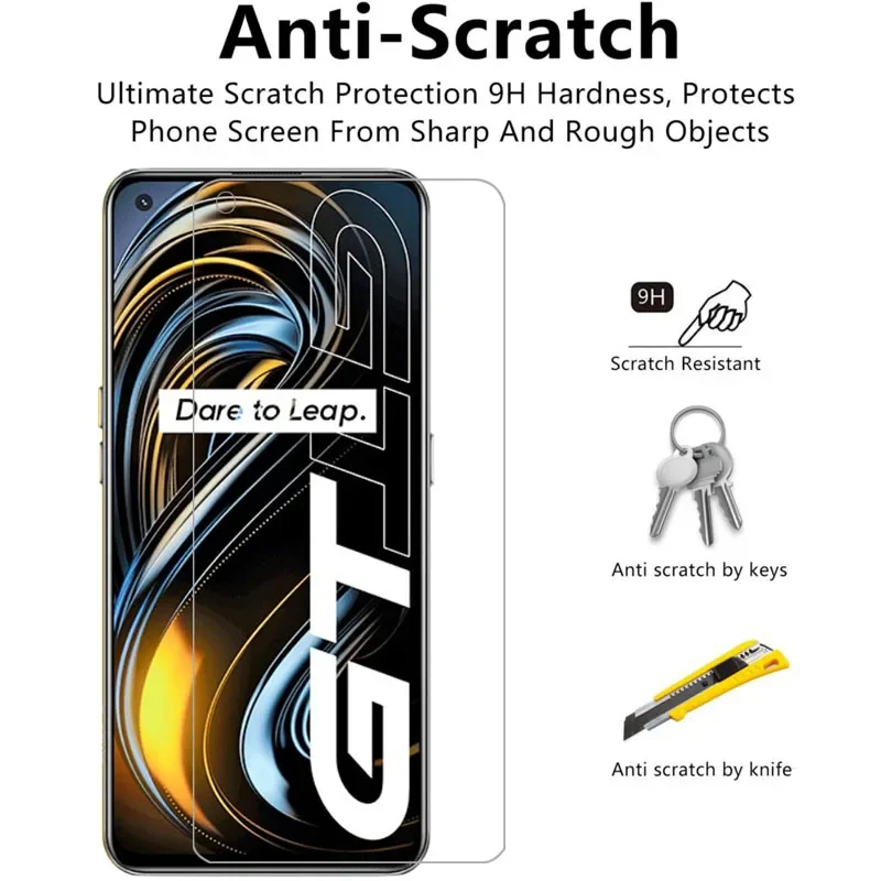 Фото 2 шт. защитных чехлов для Realme GT 5G, защитное стекло для экрана Realme GT 6.43, Coque Re №4