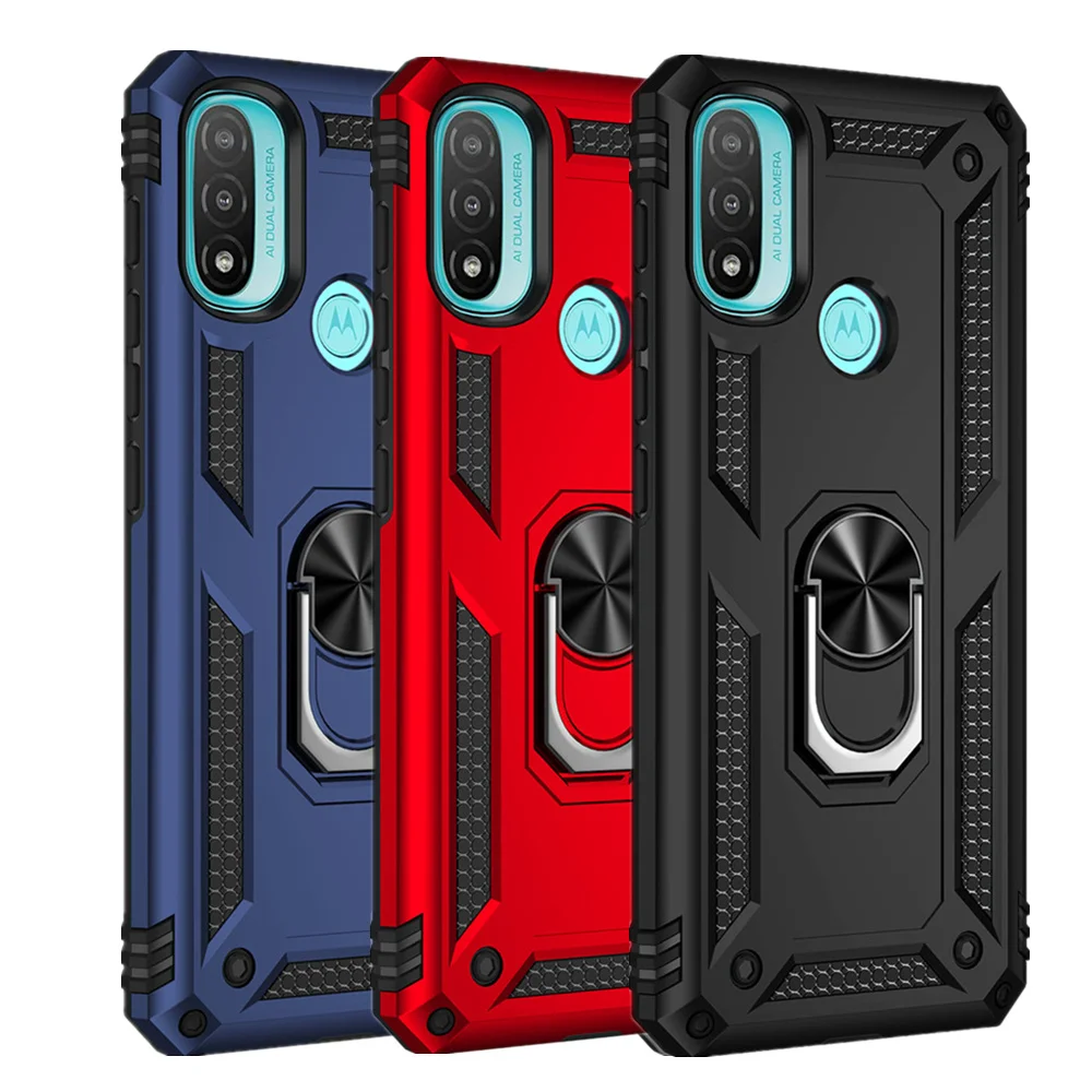 

Moto E40 Armor Case For Motorola Moto E20 E30 E40 EDGE 20 PRO LITE G POWER 2022 With Magnetic Stand Anti-fall Shockproof Cover