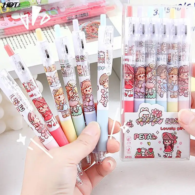 

6pcs/box kawaii stationery stationery supplies office accessories cute stationery kawaii school supplies korean stationery