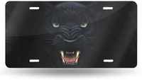 tina tn cool license plate angry black panther face on dark decorative car front license plate 6 x 12 inch