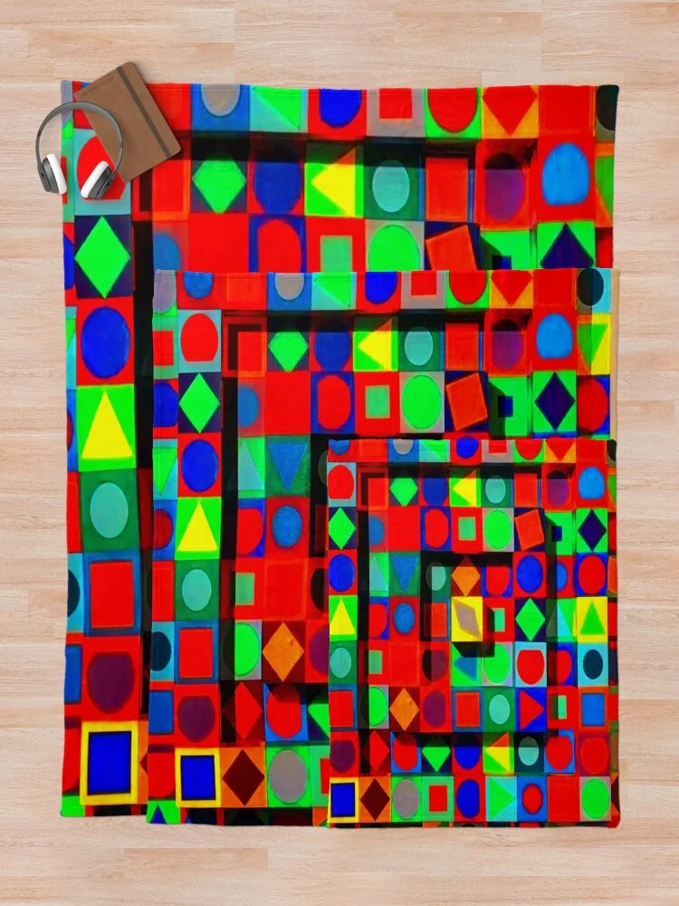 Victor Vasarely - Folklore 1963 пледы лохматое теплое зимнее одеяло модные одеяла для детской