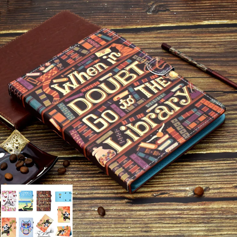 

Universal Cover For Huawei MediaPad M5 Lite 8.0 T3 8.0 M6 8.4 Matepad T8 8.0 Kobe2-L09 L03 KOB2-W09 Tablet Print PU Leather Case