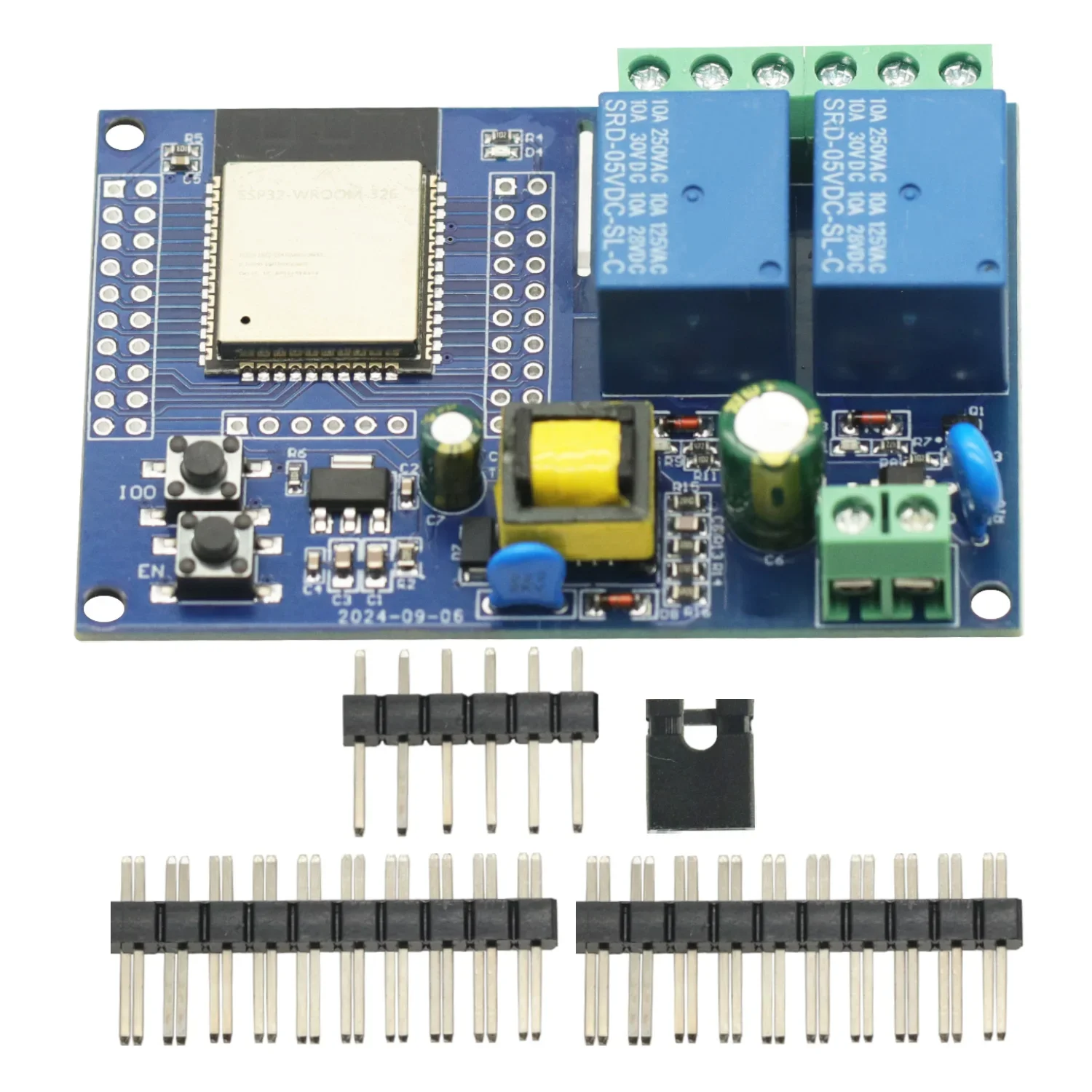 Блок питания 220 В переменного тока ESP32 Wi-Fi Bluetooth 2-канальный модуль плата вторичной