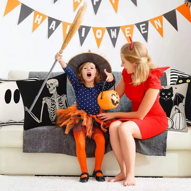 Искусственные Чехлы 18x18 дюймов наволочки 4 предмета подушки на Хэллоуин