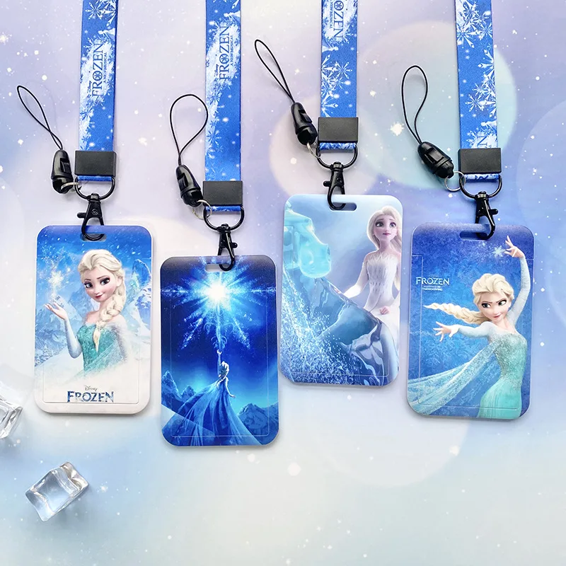 

Disney FROZEN Phone Strap Key ID Pass Card Badge Holder Cartoon Keychain Hang Rope Lariat Kids Gift
