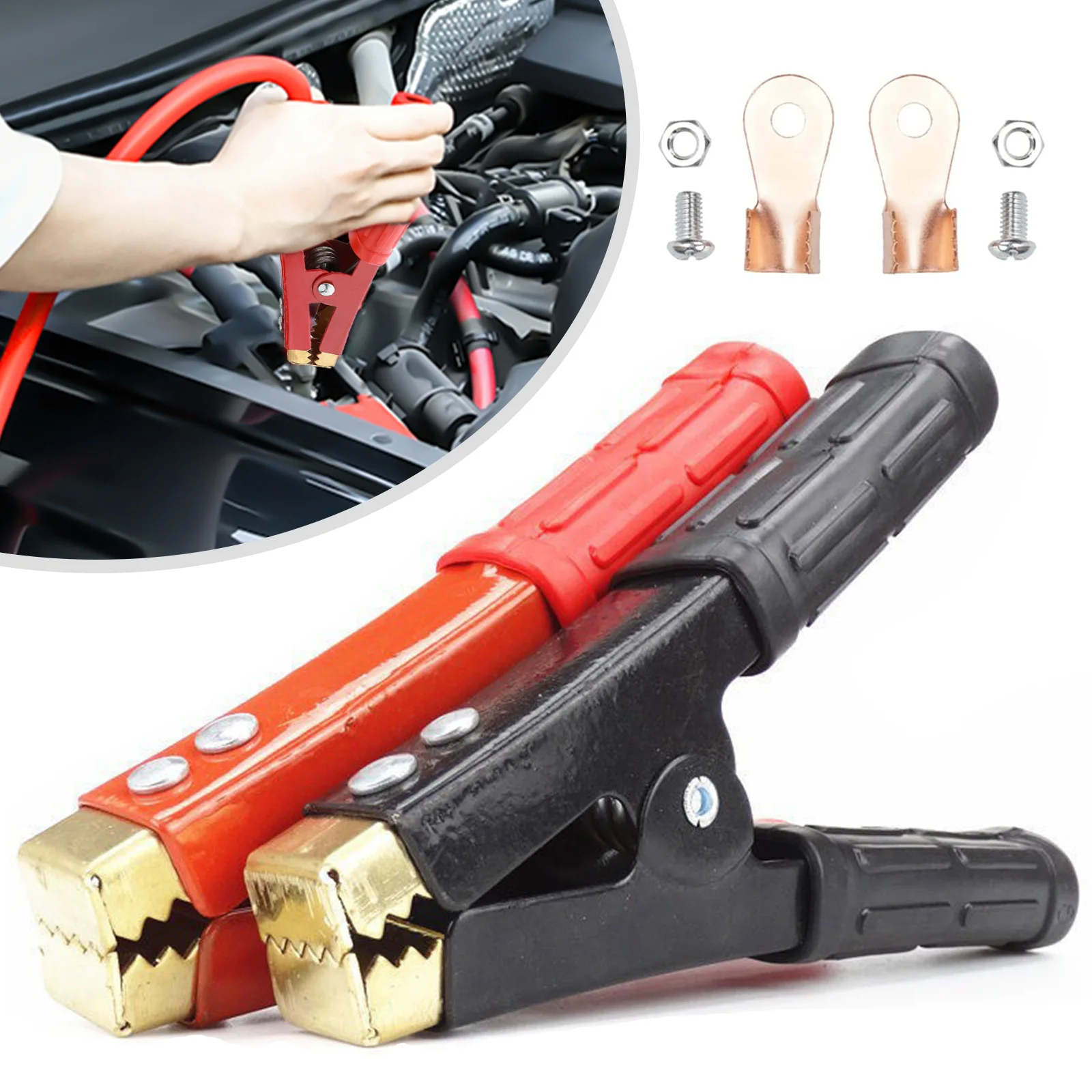 Зажимы типа крокодил большие зажимы для автомобильного аккумулятора 1000 А из