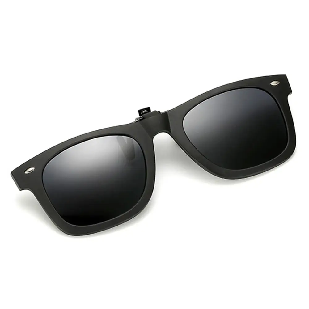 Поляризованные очки для вождения с близорукостью зеркальные клипсой UV400 ретро