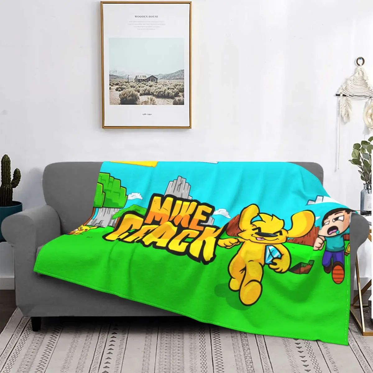 

Mikecrack Cute Blankets Warm Flannel Throw Blanket for Bedding Couch Quilt Anime Dog