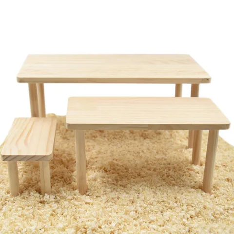 Functional Wooden Hamster House Desk Platform Pet Stand Toy Station Board Pet Products Hamster Cage Golden Bear Toy Supplies