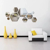 1mm thicken small mirror tiles mosaic wall stickers self adhesive bedroom art decal home can be used as mirror