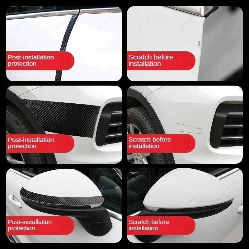 1 шт. автомобильная наклейка из углеродного волокна защитная полоса
