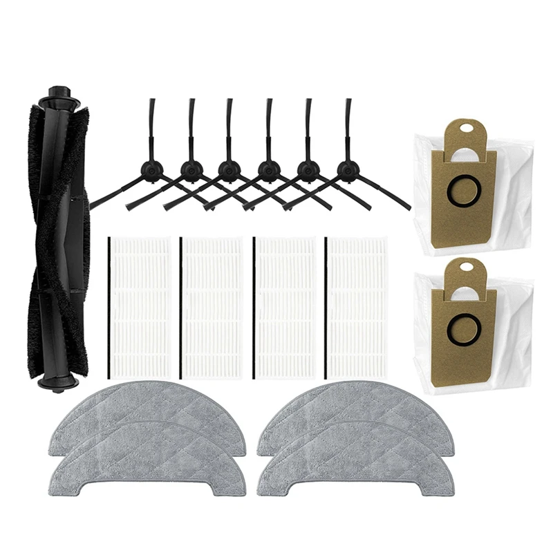 

Роликовая щетка, боковая щетка, фильтр, швабра и мешок для пыли, Сменные аксессуары для пылесоса Proscenic M8 Pro