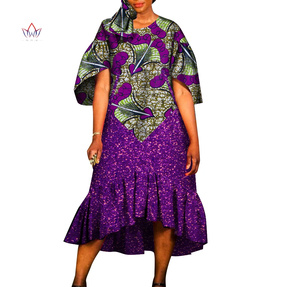 

Африканская традиционная одежда для женщин с рукавом-лепестком платье до середины икры пляжный богемный женский летний сарафан Повседневное платье WY9010