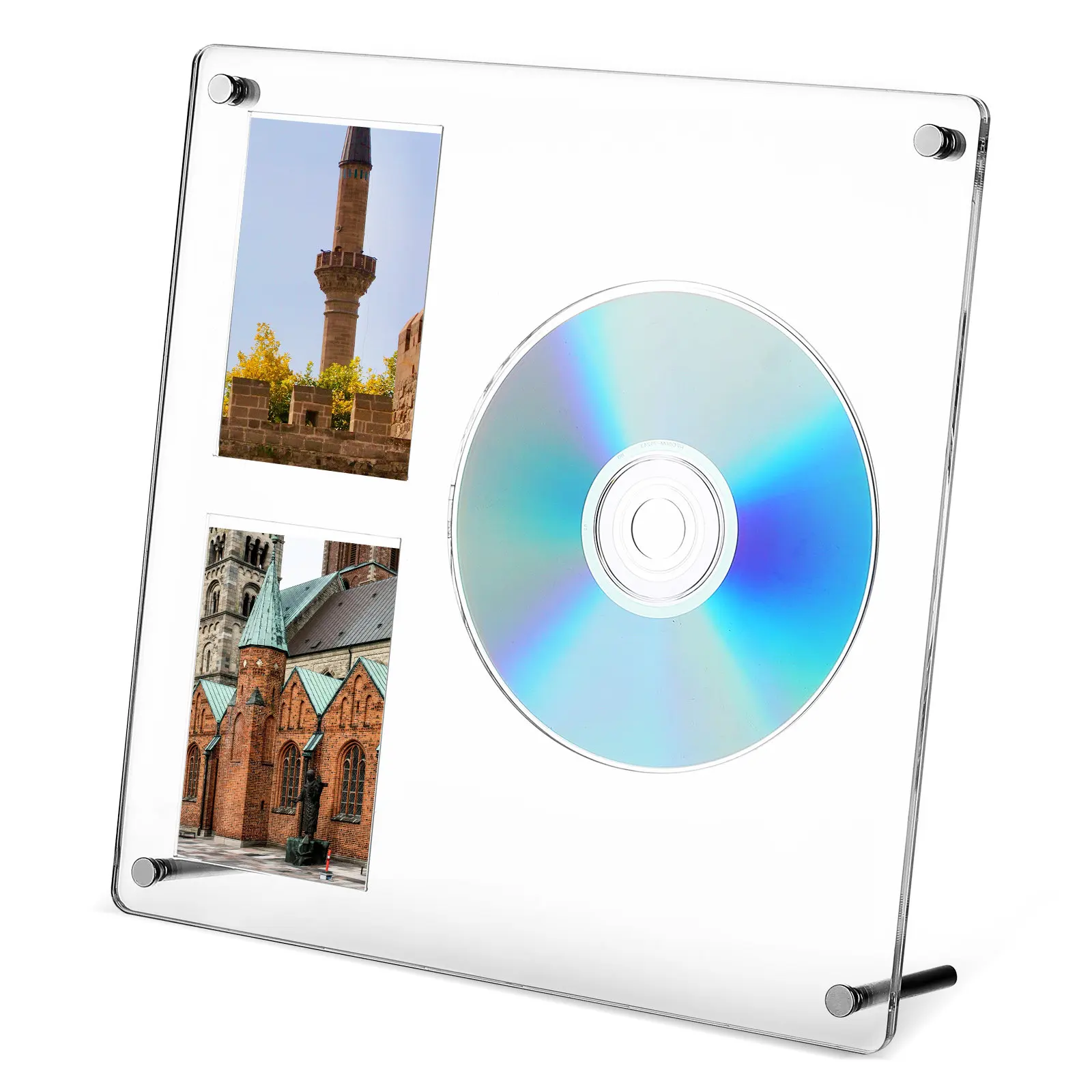 Фото Подставка для CD-дисков и фотокарточек K-pop, акриловая прозрачная компактная настольная полка-держатель, многофункциональная, прочная, элегантная. №4