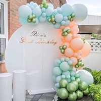 cheereveal macron pink blue green latex balloons garland arch kit for birthday wedding engagement party decorations supplies
