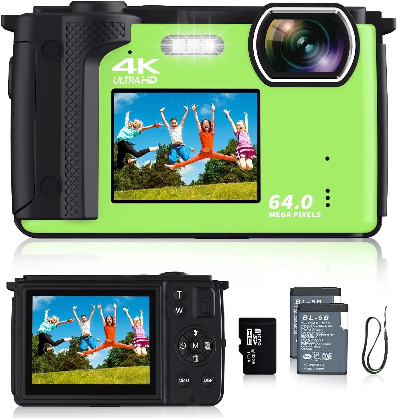 

16X Zoom 64MP Digital Camera For Photography Dual Screen Selfie Camcorder Youtube 4K Vlog Video Camera WIFI Live Stream Webcam