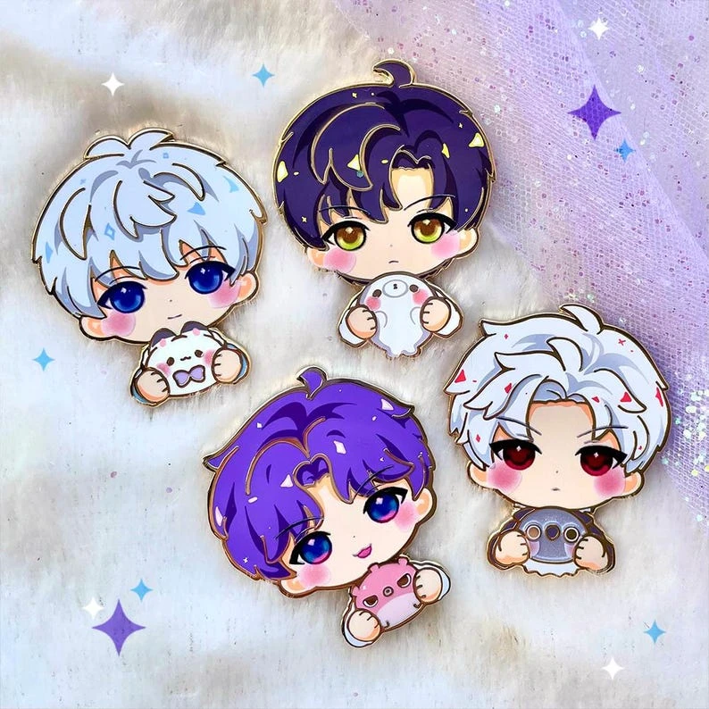 Эмалированные булавки LAD's Zayne Xavier Rafayel Sylus Mascot