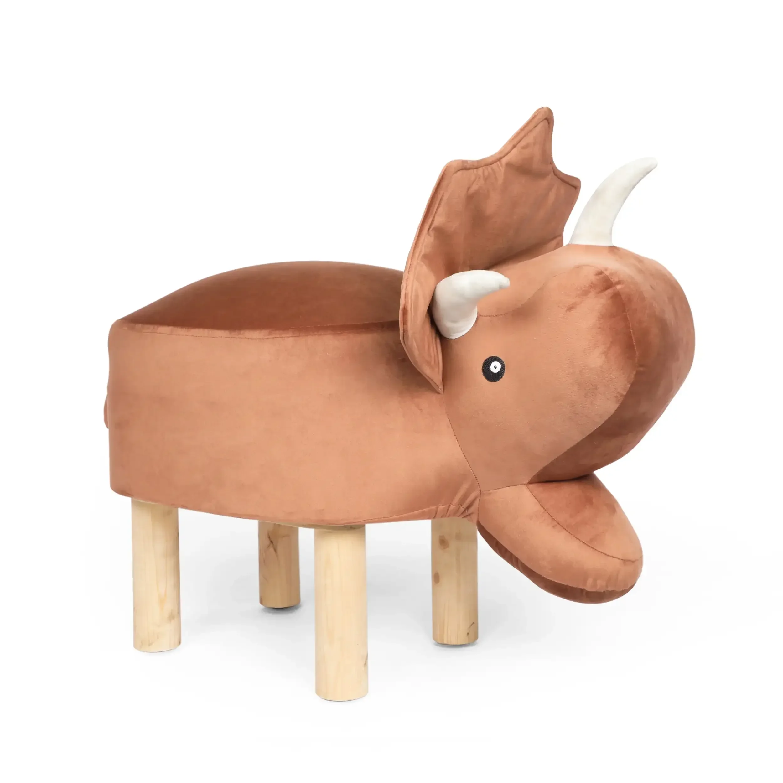 

Благородный дом Nathaniel Contemporary Kids Triceratops оттоманка, коричневый