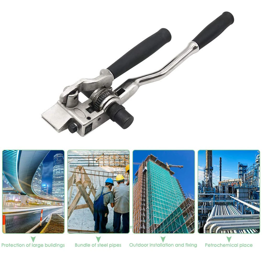 Stainless Steel Tightener Shear Strapping Tensioner Banding Tool Ratchet Heavy Duty Manual Practical Packing Belt Labor Saving