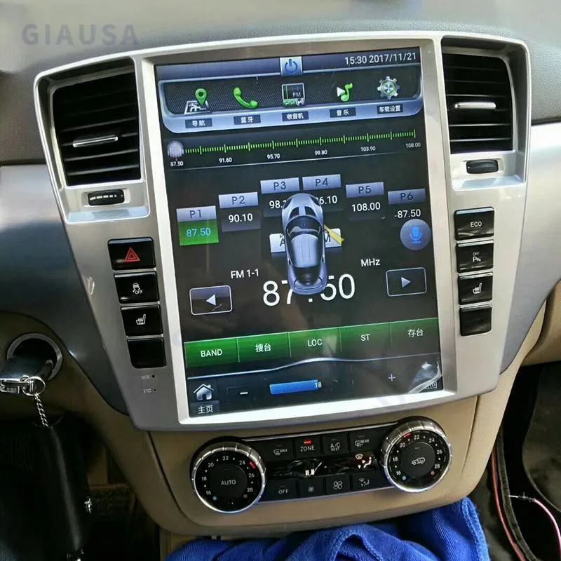 Tesla вертикальный сенсорный экран для Mercedes Benz GL ML W166 X166 2012 - 2015 DVD Автомобильный Android