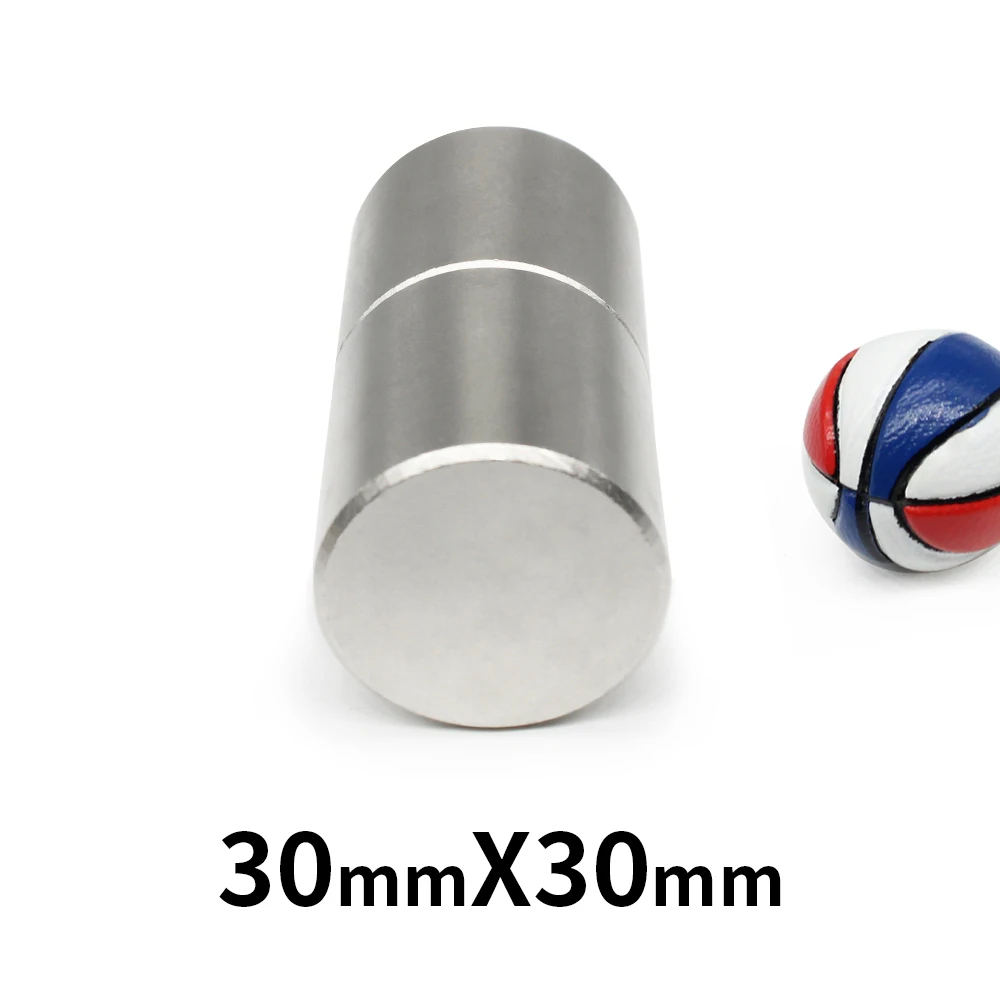 

1/2PCS 30x30 Bulk Round Search Magnet N35 Thick Powerful Strong Magnetic Magnets 30x30mm N35 Circuler Neodymium Magnet 30*30 mm