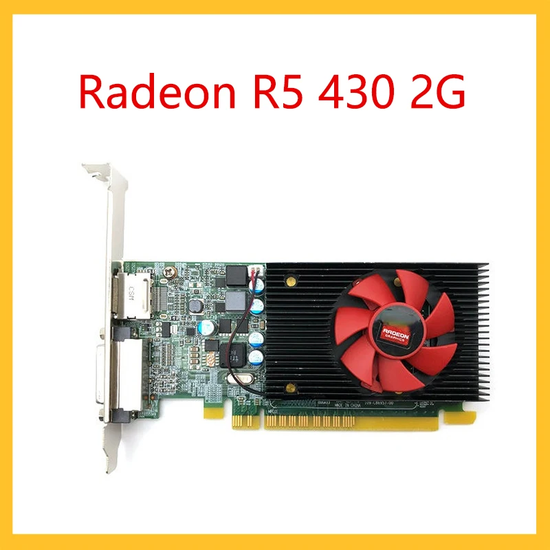 

Video Card Radeon R5 430 2G Computer Independent Game Graphics Card DVI+DP Supports 2K 4K Graphics Card