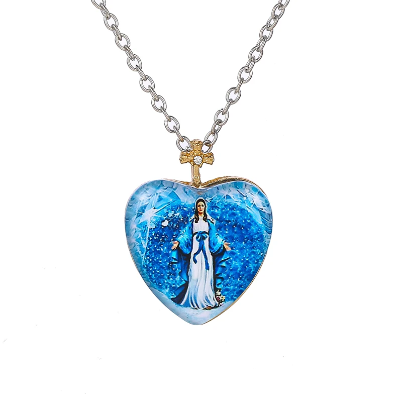 

Necklace Charms Crosses For Women Jesus Pendulum Jewelry On The Neck Zinc Alloy Virgin Mary 2021 NEW Wholesale Charms