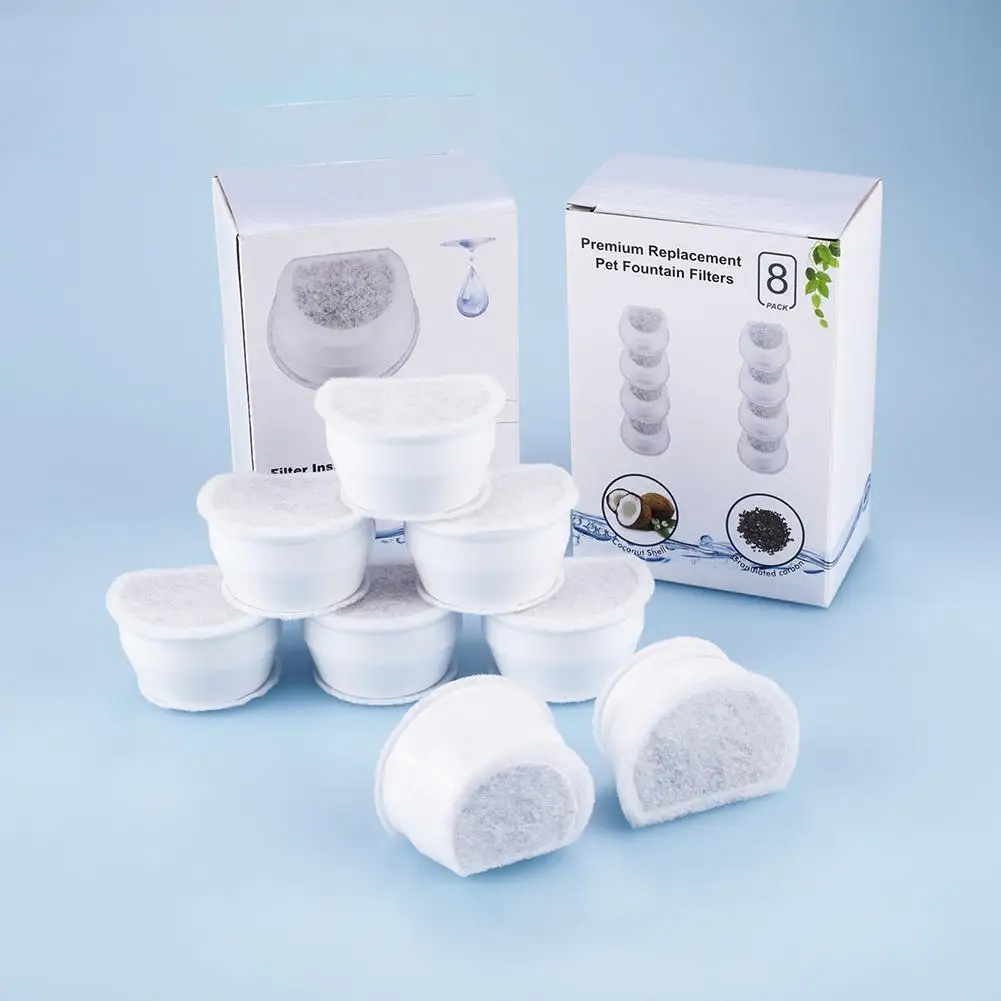 8PCS/Pack Activated Carbon Purify Filter Replacement Parts C