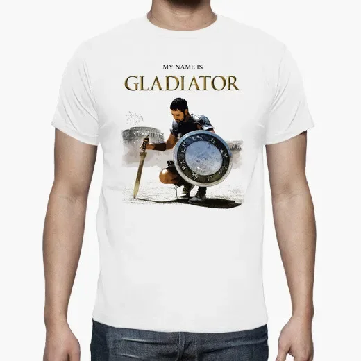 Максимальус десятичный меридий-Меня зовут гладиаторская футболка. Летняя