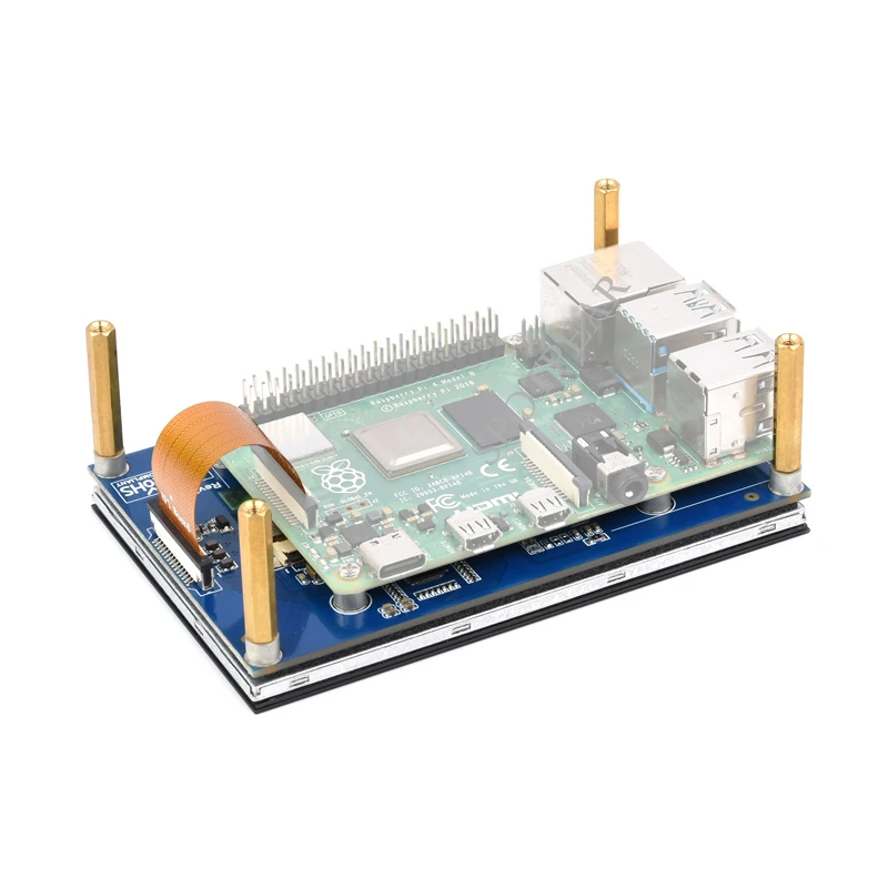 Raspberry Pi 4 3-дюймовый QLED-экран емкостный сенсорный интерфейс MIPI DSI 800 × 480 для 4B/3B+/3A+/3B